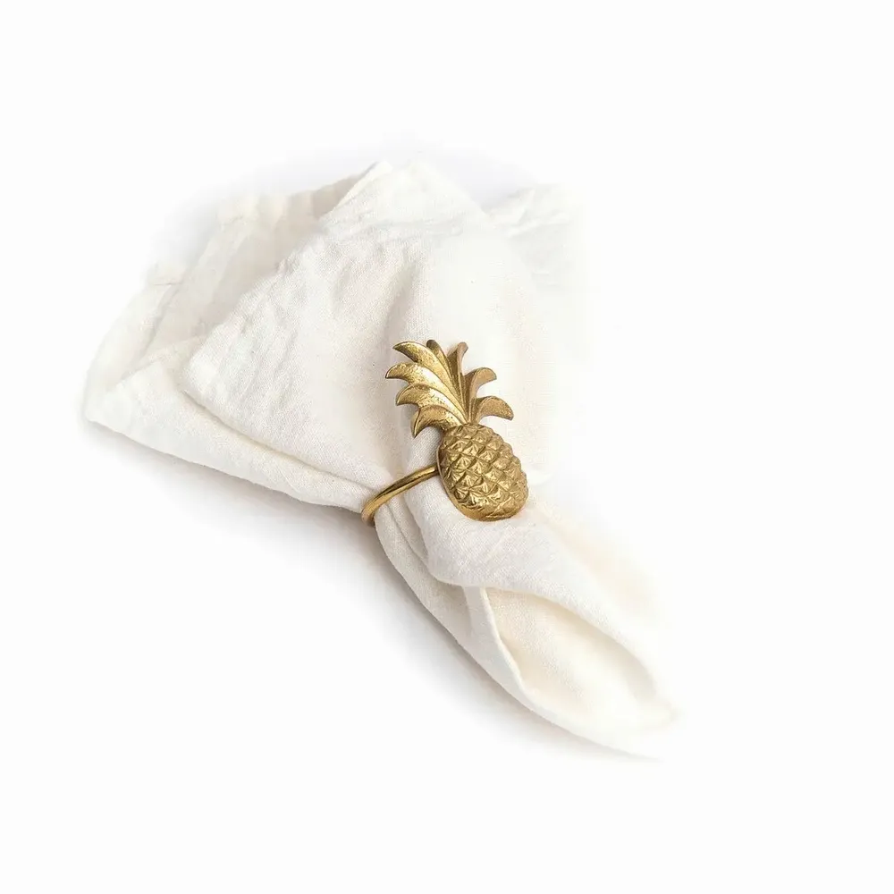Objets de décoration - Le Rond de Serviette Ananas - Or - BAZAR BIZAR LIVING
