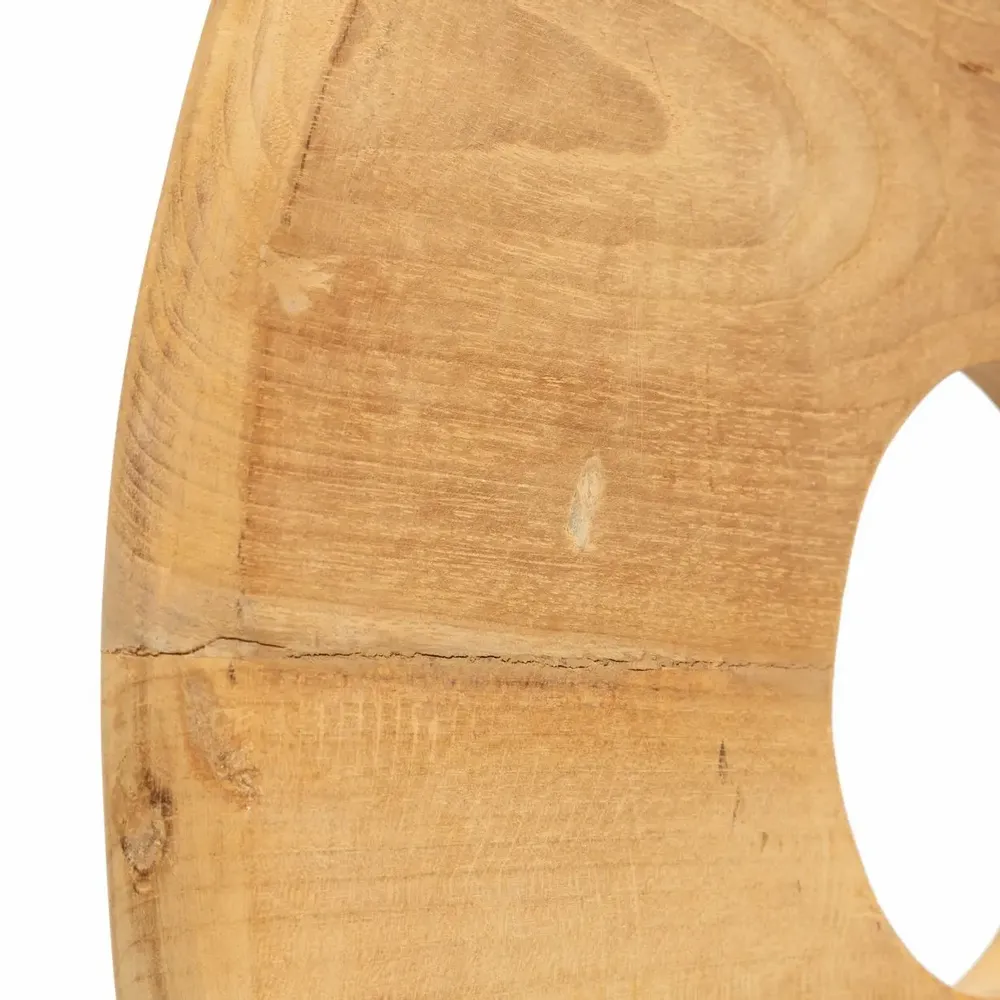 Decorative objects - The Teak Disc on Stand - M - BAZAR BIZAR LIVING