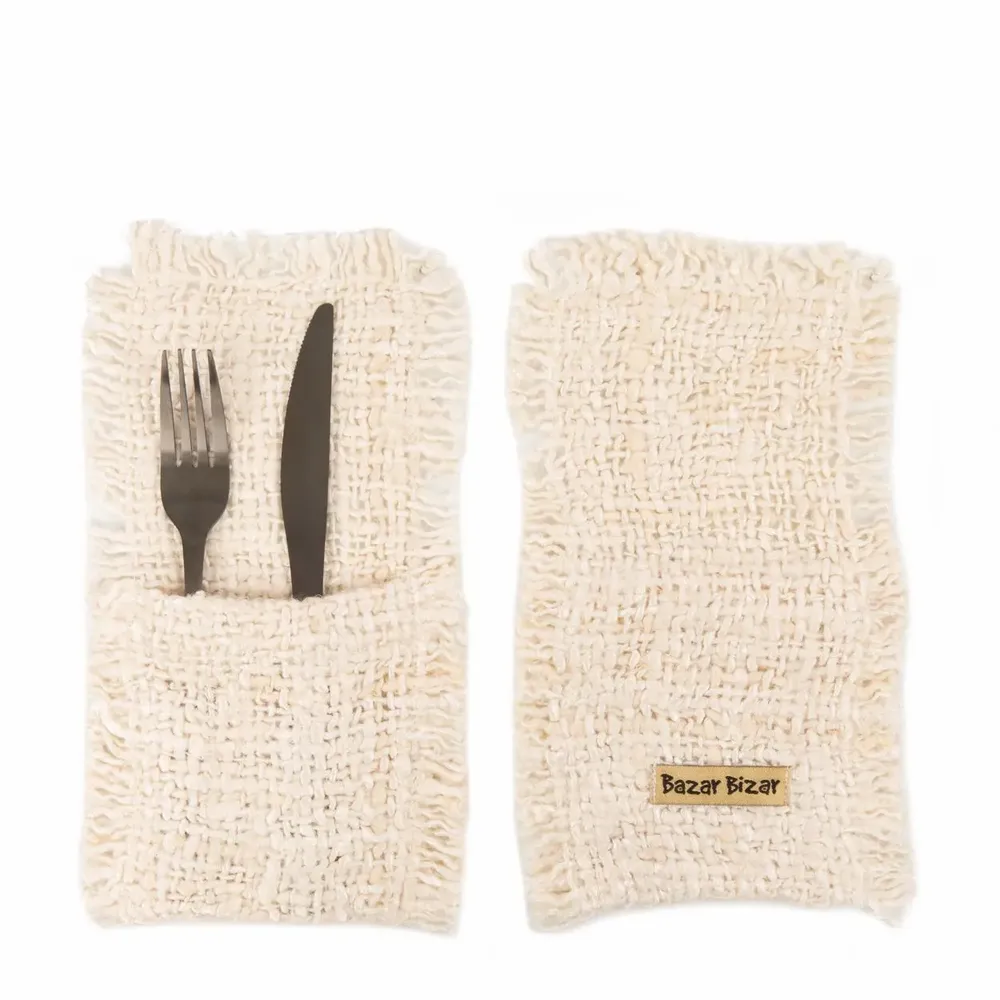 Couverts de service - Le Porte-Couverts Oh My Gee - Créme - Lot De 4 - BAZAR BIZAR LIVING