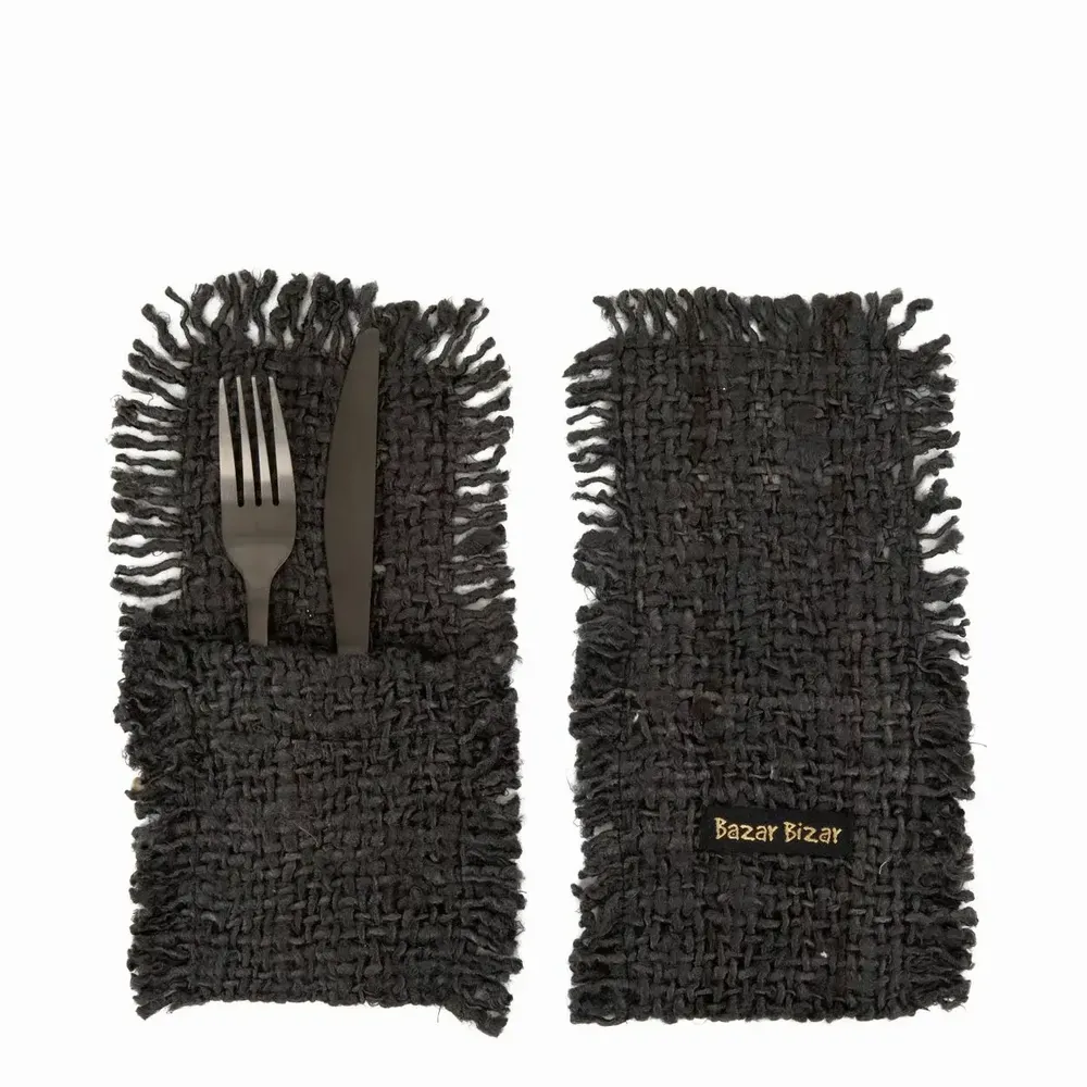 Cutlery set - The Oh My Gee Cutlery Holder - Black Navy - Set of 4 - BAZAR BIZAR LIVING