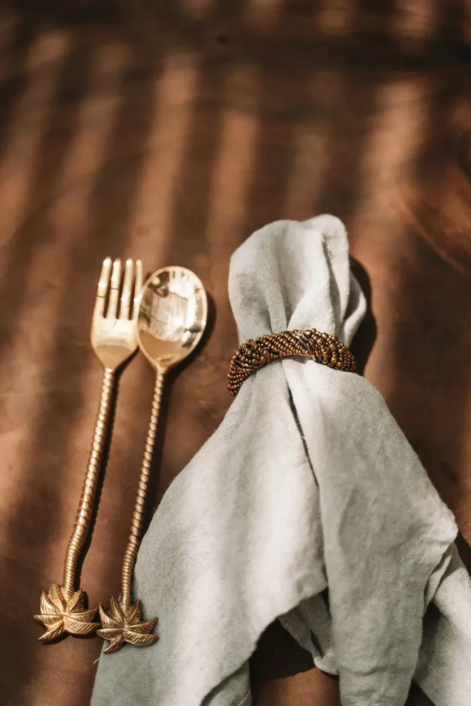 Objets de décoration - Le Rond de Serviette en Perles - Or - Lot de 4 - BAZAR BIZAR LIVING