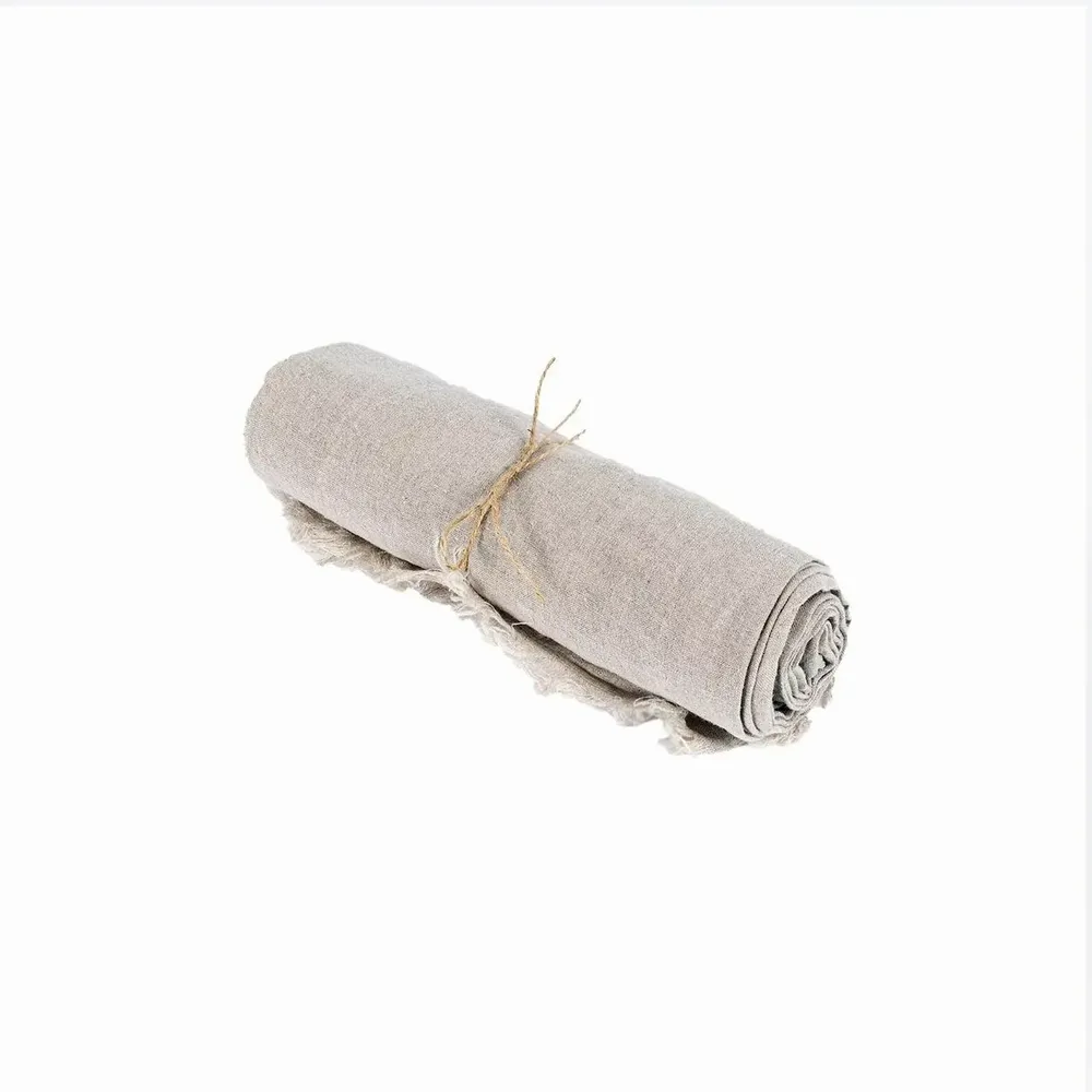 Table linen - The Linen Tablecloth - Beige - 150x150 - BAZAR BIZAR LIVING