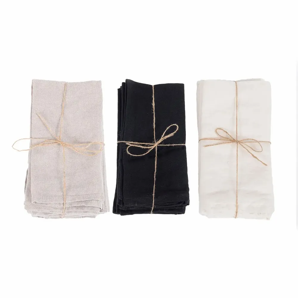 Serviettes - La Serviette en Lin - Beige - Set de 4 - BAZAR BIZAR LIVING