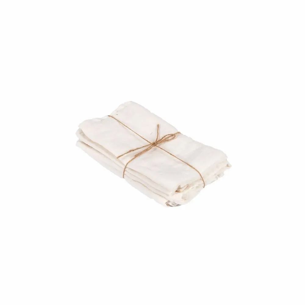Napkins - The Linen Napkin - White - Set of 4 - BAZAR BIZAR LIVING