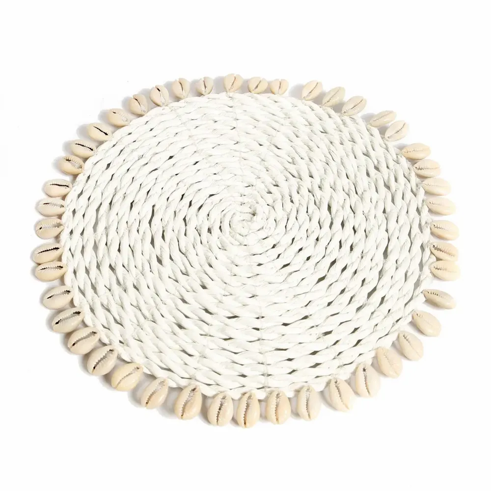 Maniques - Le Dessous De Plat Seagrass Shell - Blanc - BAZAR BIZAR LIVING