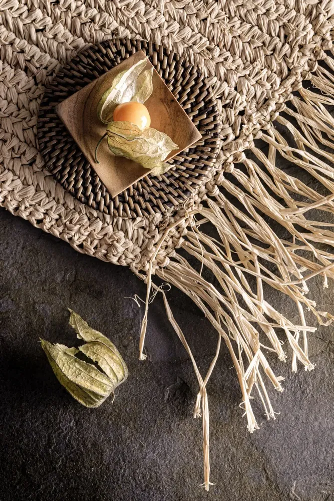 Sets de table - Le Set De Table Fringe Raffia - Rectangulaire - Naturel - BAZAR BIZAR LIVING