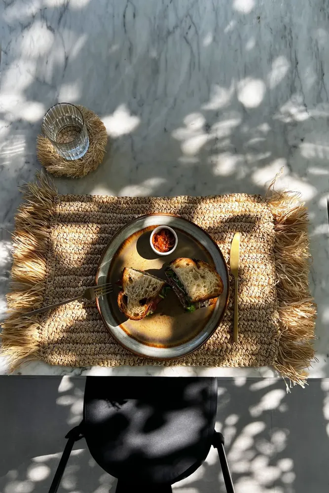 Sets de table - Le Set De Table Fringe Raffia - Rectangulaire - Naturel - BAZAR BIZAR LIVING