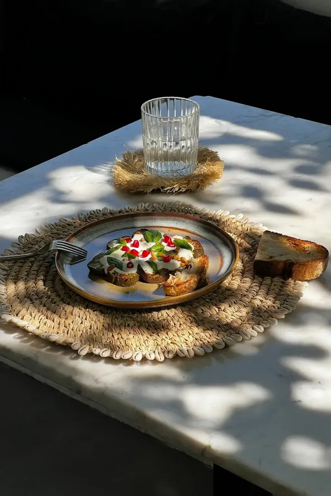 Sets de table - Le Set De Table Raffia Shell - Naturel - BAZAR BIZAR LIVING
