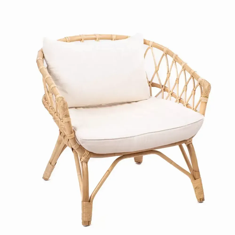 Fauteuils - Fauteuil en rotin avec coussins - LESKY - HYDILE