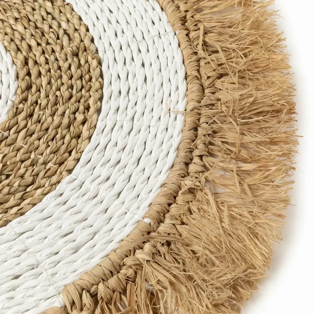 Sets de table - Le Set De Table Seagrass Raffia - Naturel Blanc - BAZAR BIZAR LIVING