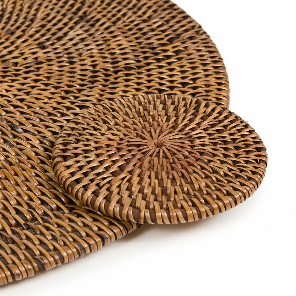 Placemats - The Colonial Coaster - Natural Brown - BAZAR BIZAR LIVING