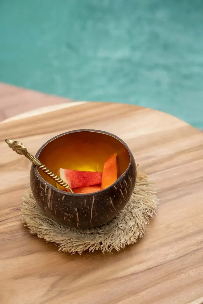 Placemats - The Fringe Raffia Coaster - Natural - BAZAR BIZAR LIVING