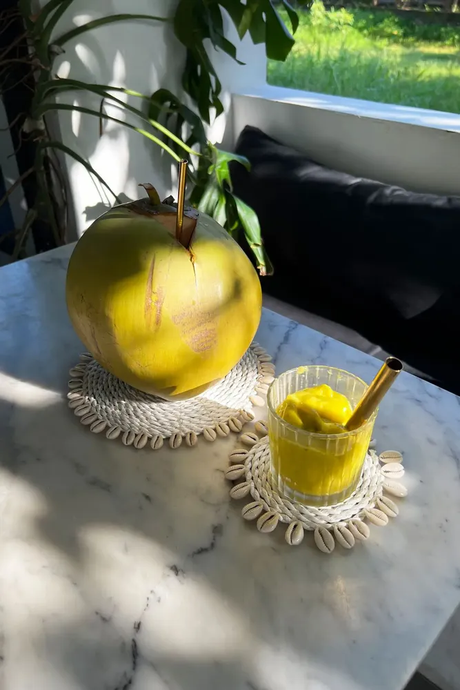 Sets de table - Le Sous-Verre Seagrass Shell - Blanc - BAZAR BIZAR LIVING