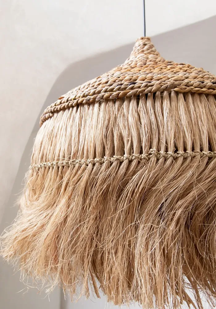 Hanging lights - The Abaca Hoola Pendant - Natural - L - BAZAR BIZAR LIVING