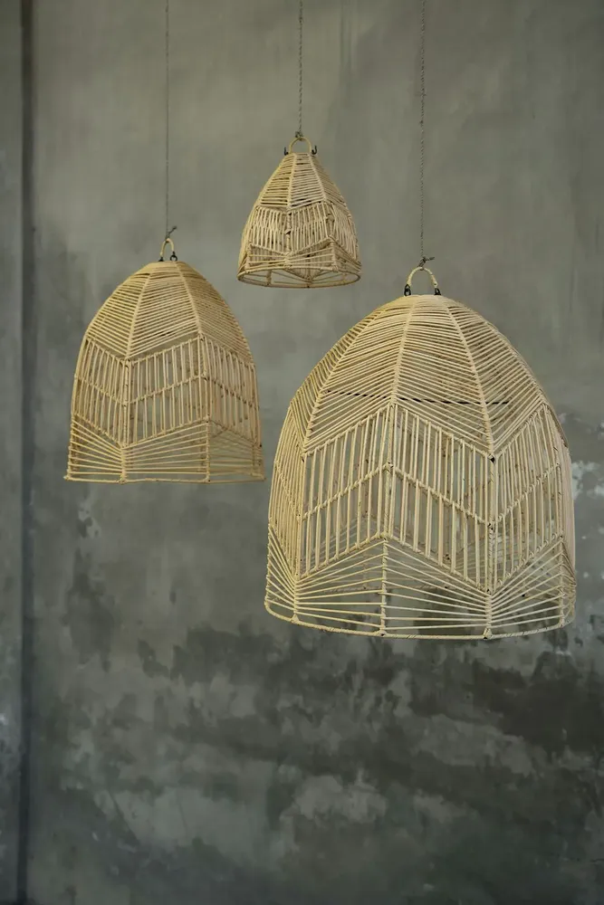 Hanging lights - The Bala Pendant - Natural - L - BAZAR BIZAR LIVING