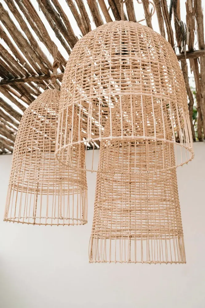 Hanging lights - The Elba Pendant - Natural - M - BAZAR BIZAR LIVING