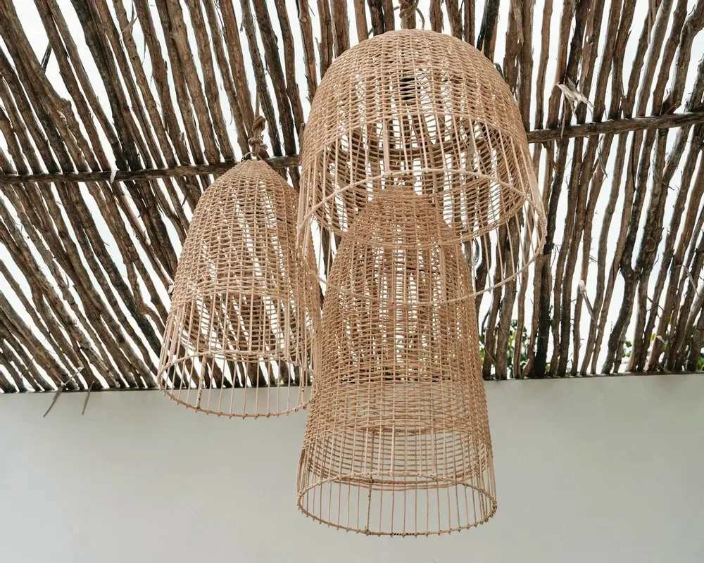 Hanging lights - The Elba Pendant - Natural - M - BAZAR BIZAR LIVING