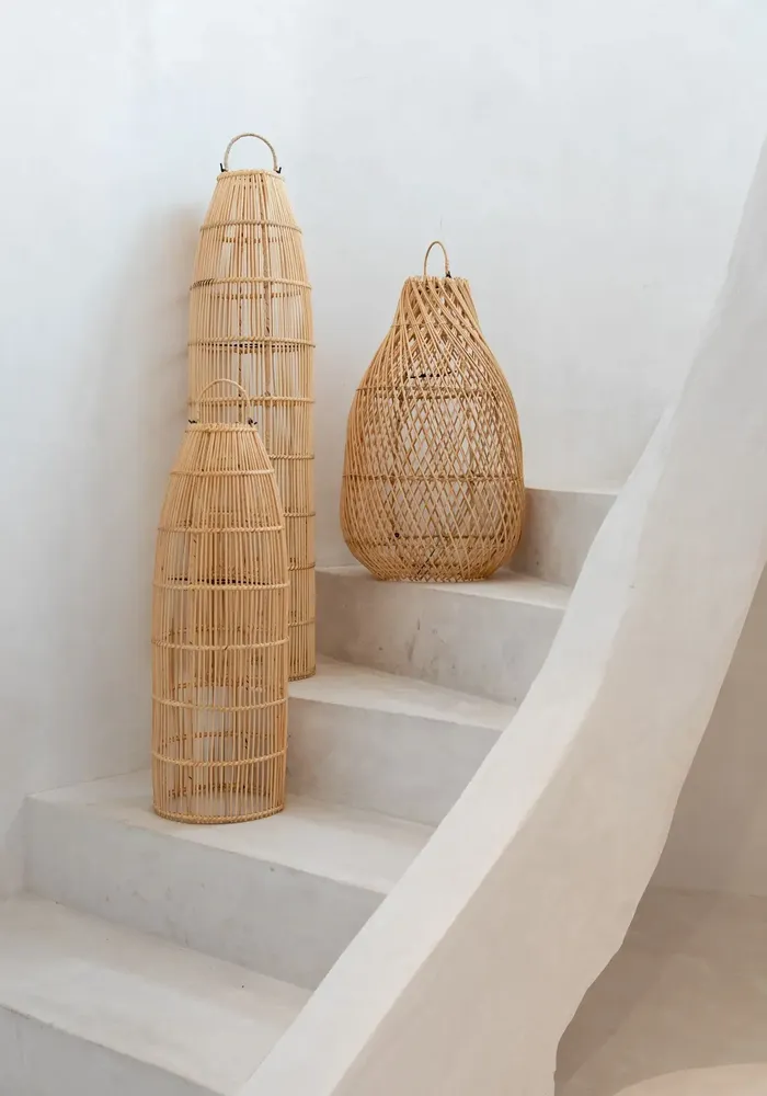 Hanging lights - The Fish Trap Pendant - Natural - M - BAZAR BIZAR LIVING