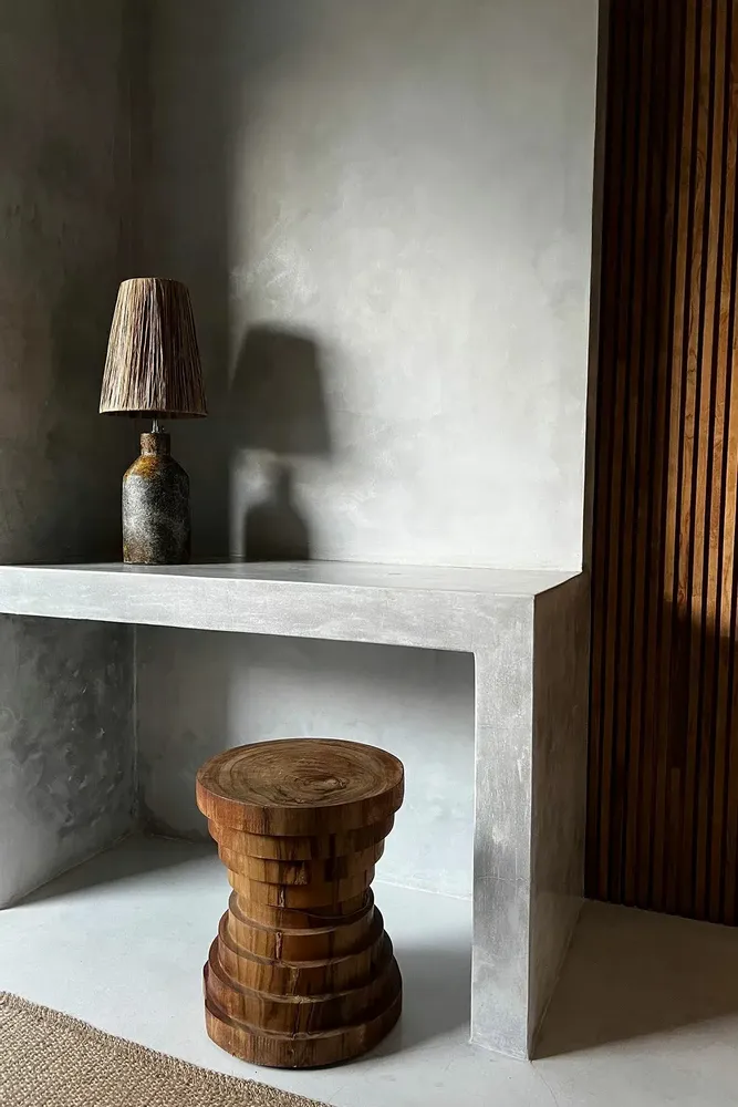 Lampes de bureau - La Lampe de Table Ithaka - Gris Antique Naturel - BAZAR BIZAR LIVING