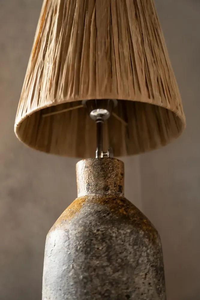 Lampes de bureau - La Lampe de Table Ithaka - Gris Antique Naturel - BAZAR BIZAR LIVING