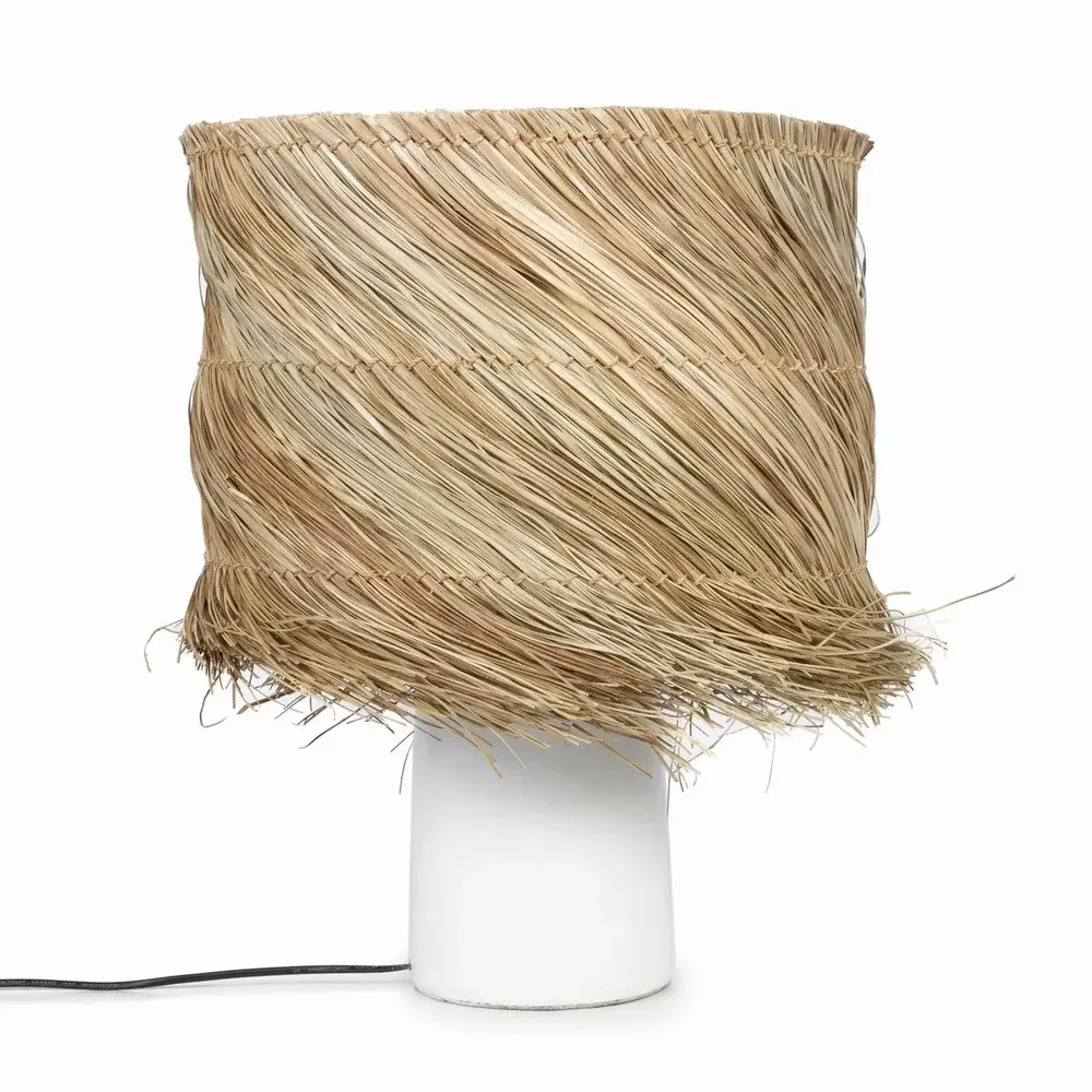 Desk lamps - The Pandan Table Lamp - White Natural - BAZAR BIZAR LIVING