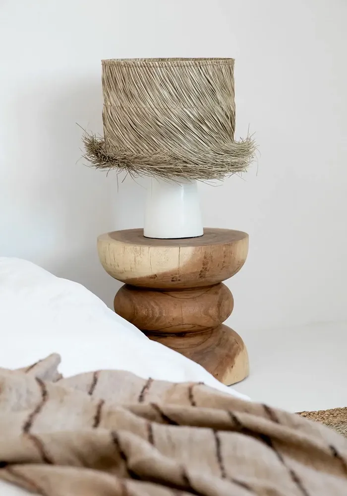 Desk lamps - The Pandan Table Lamp - White Natural - BAZAR BIZAR LIVING