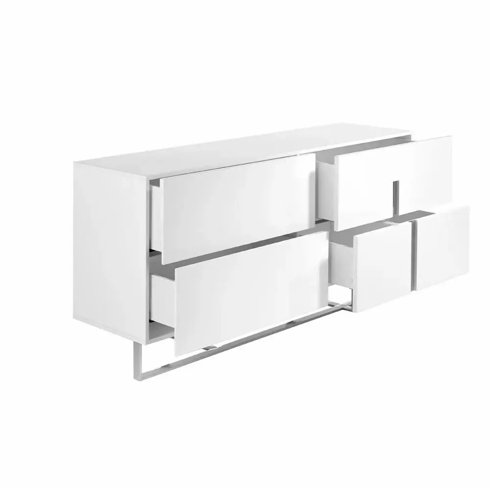 Sideboards - White sideboard with steel legs - ANGEL CERDÁ
