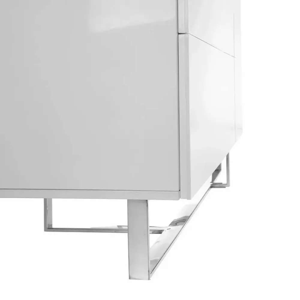 Sideboards - White sideboard with steel legs - ANGEL CERDÁ