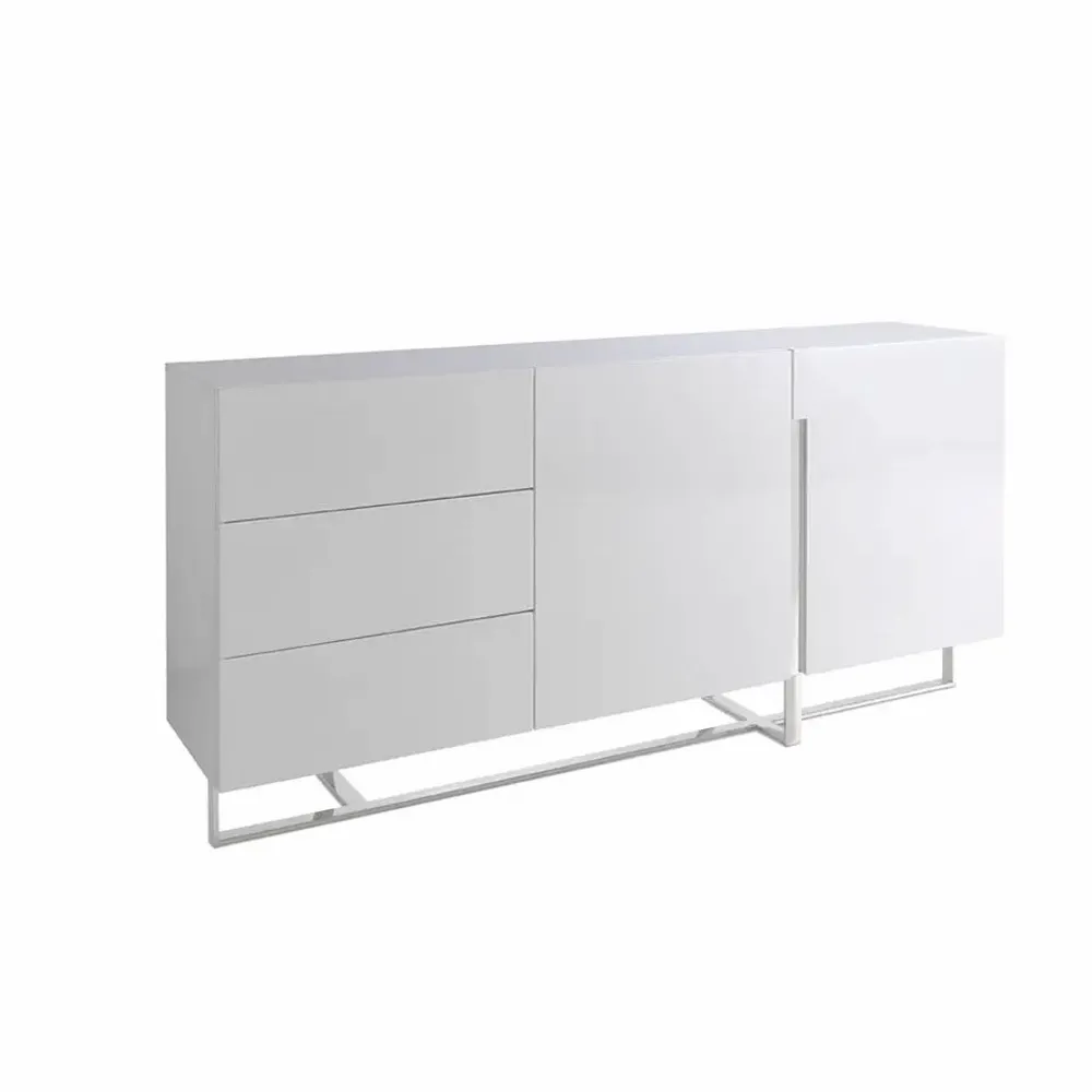 Sideboards - White sideboard with steel legs - ANGEL CERDÁ
