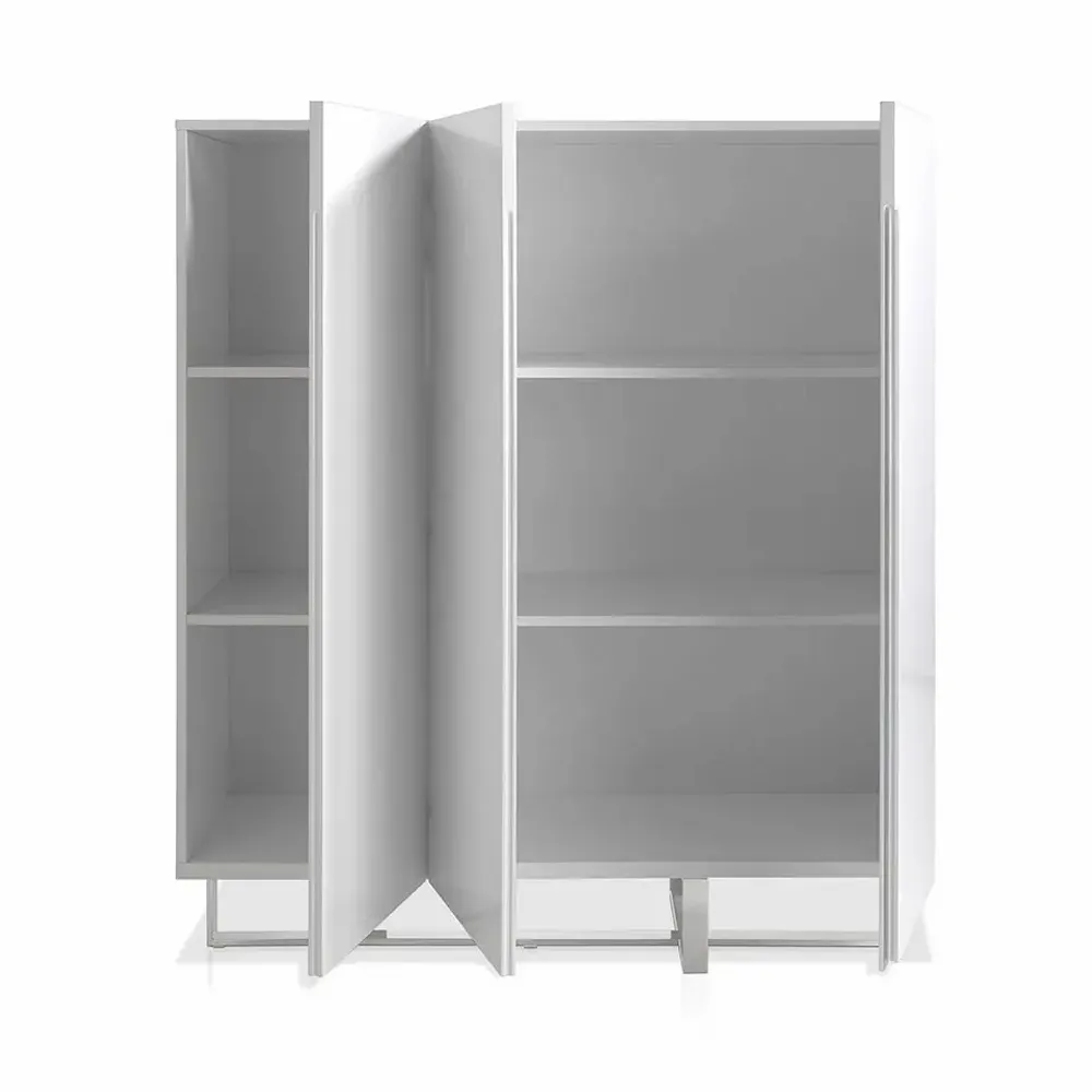 Buffets - Buffet blanc avec pieds en acier - ANGEL CERDÁ