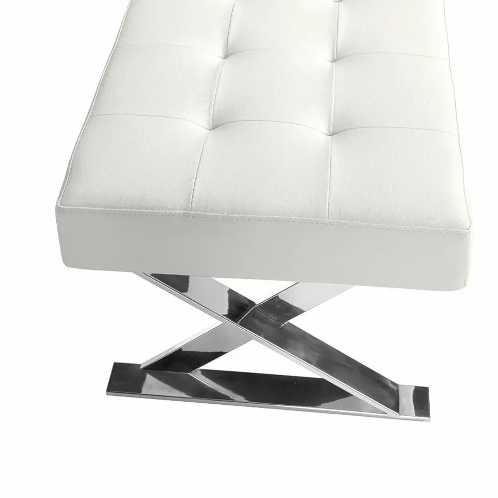 Bancs - Tabouret en similicuir blanc - ANGEL CERDÁ