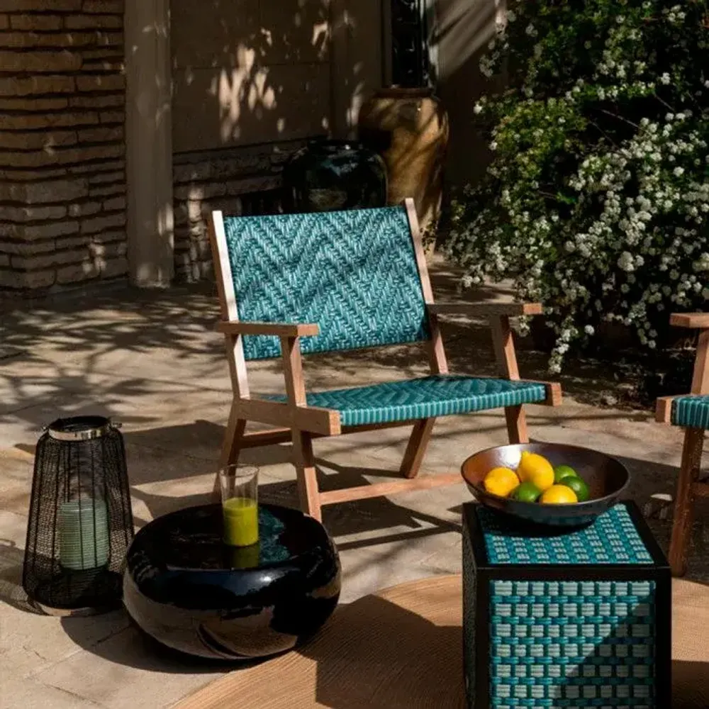 Accessoires de déco extérieure - Pouf rond en céramique GALET - CFOC