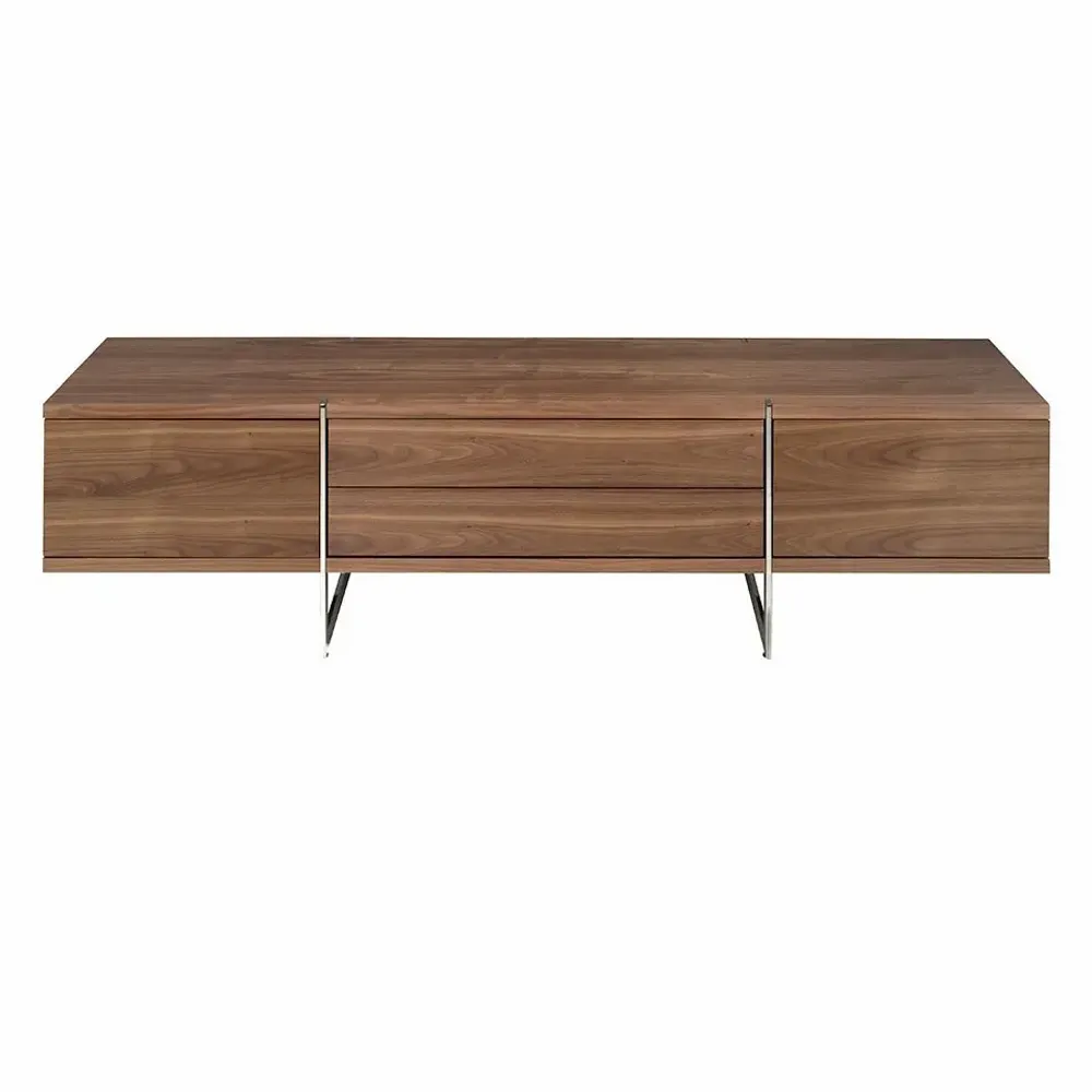 Sideboards - Walnut TV cabinet with steel legs - ANGEL CERDÁ