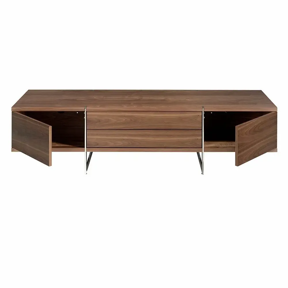 Sideboards - Walnut TV cabinet with steel legs - ANGEL CERDÁ