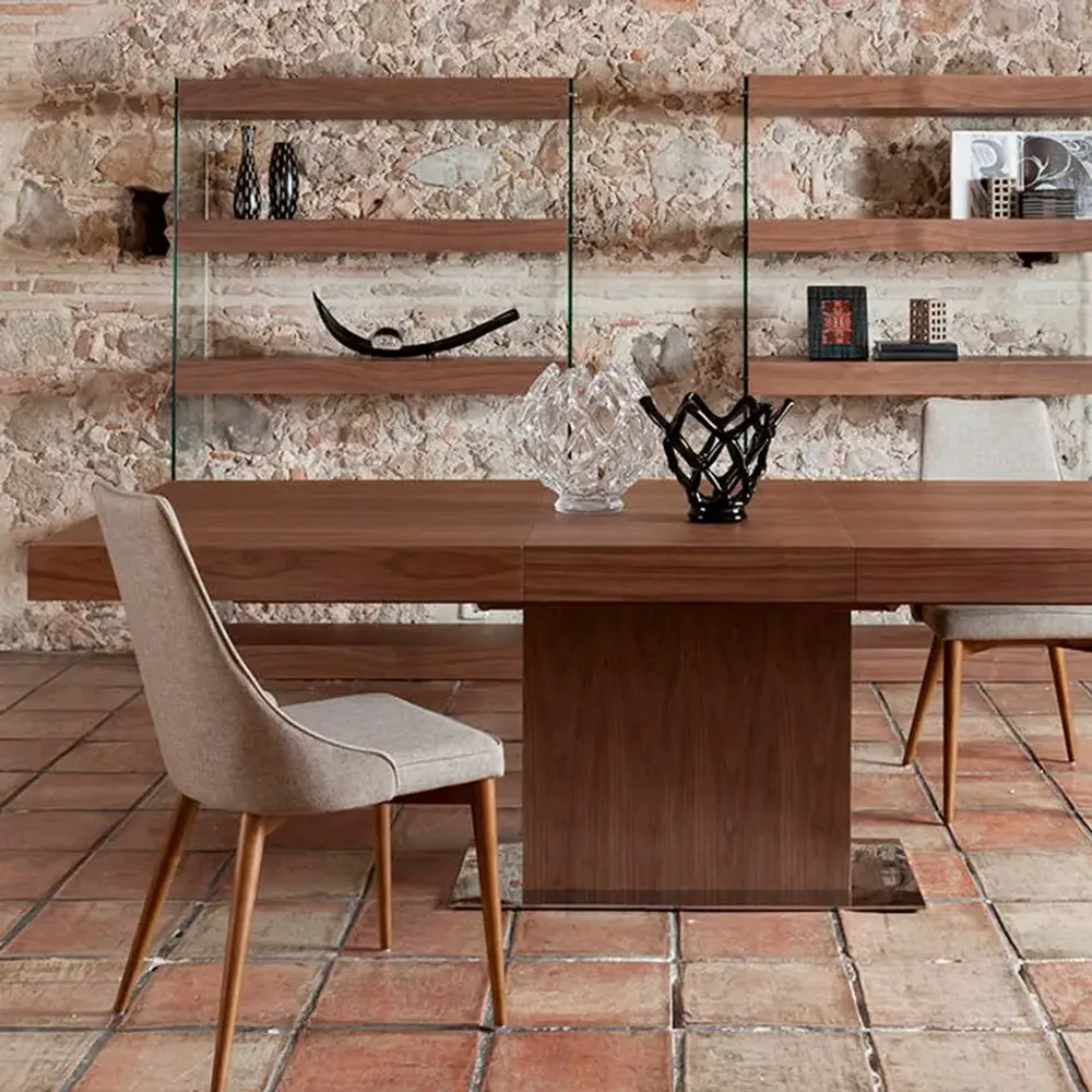 Mobilier et rangements pour bureau - Bibliothèque en noyer et verre - ANGEL CERDÁ