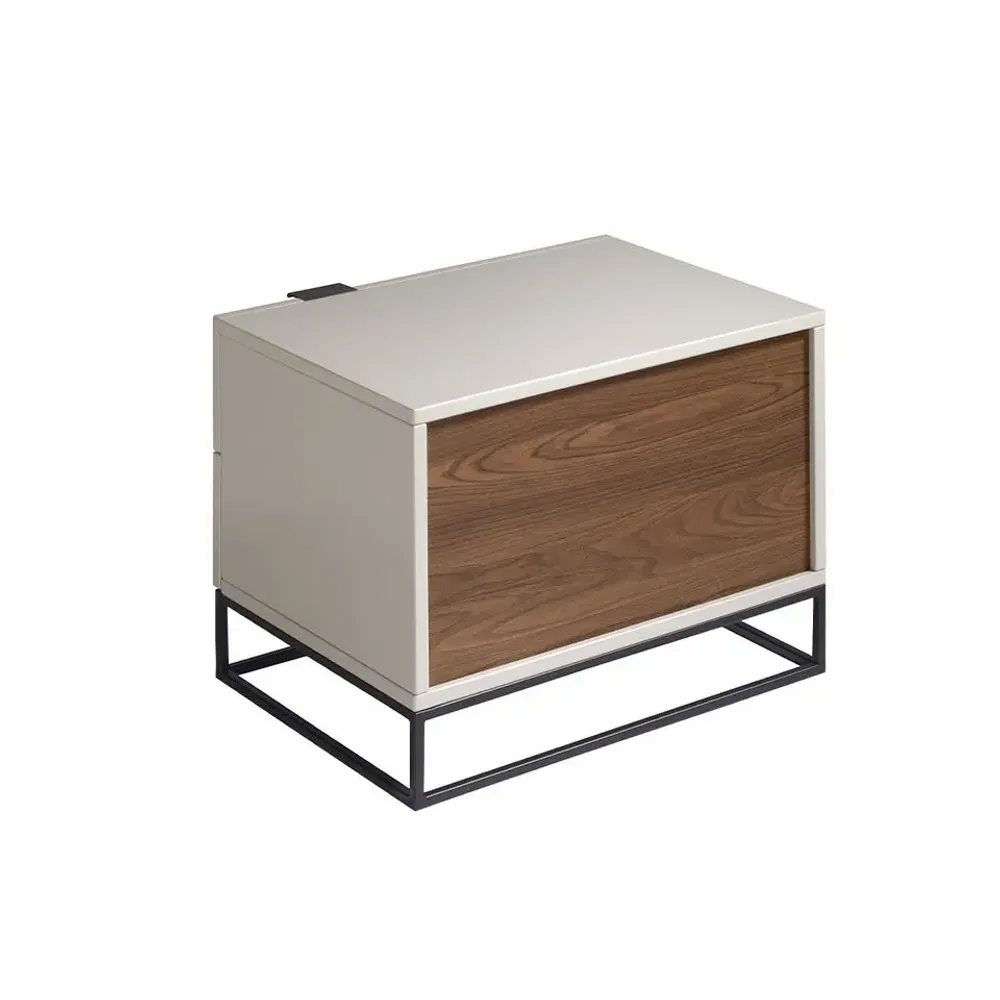 Tables de nuit - Table de chevet pieds en acier noir - ANGEL CERDÁ