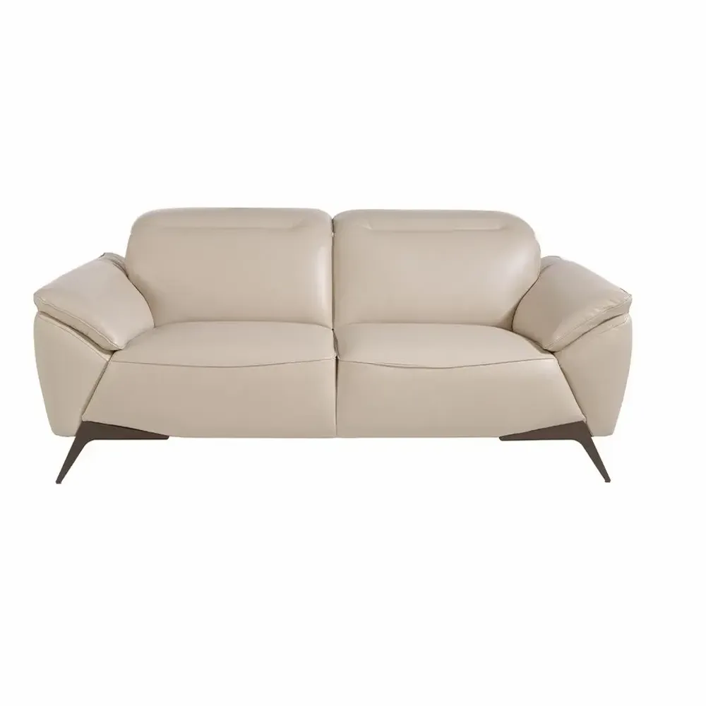 Sofas - 2 seater sofa upholstered in Taupe Grey leather - ANGEL CERDÁ
