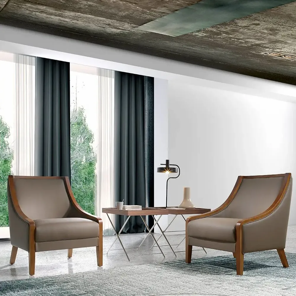 Tables basses - Table d'angle plateau en noyer - ANGEL CERDÁ