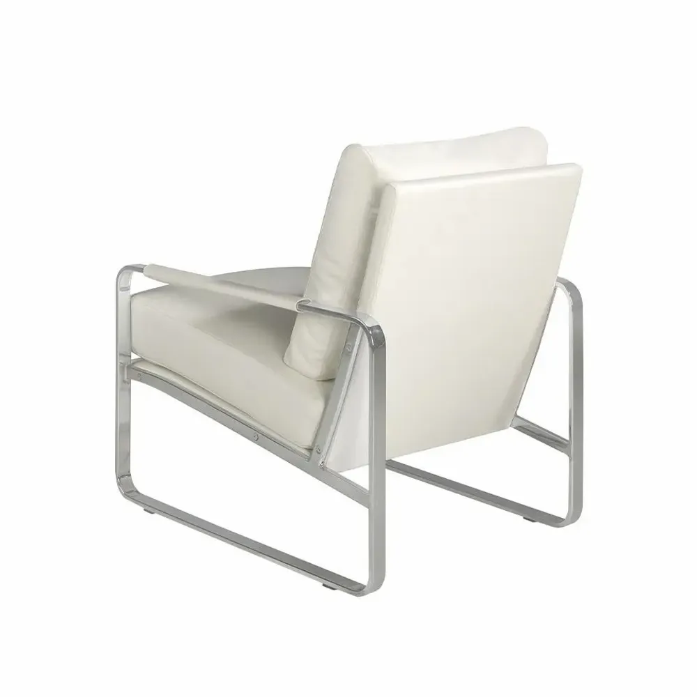 Armchairs - White leatherette upholstered armchair - ANGEL CERDÁ