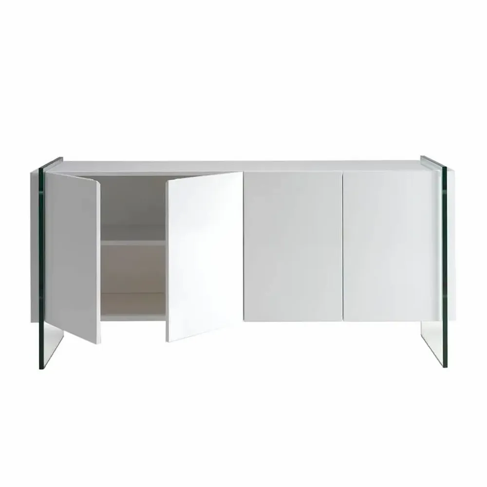 Mobilier et rangements pour bureau - Buffet en verre blanc - ANGEL CERDÁ