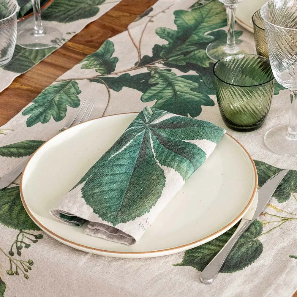 Linge de table textile - Serviettes en Lin  │ Les Arbres - LINOROOM 100% LINEN TEXTILES