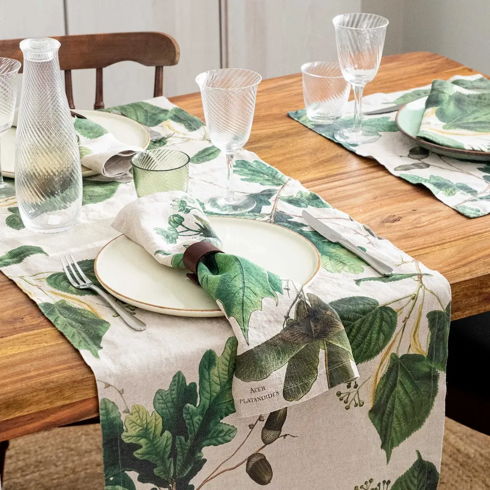 Linge de table textile - Serviettes en Lin  │ Les Arbres - LINOROOM 100% LINEN TEXTILES