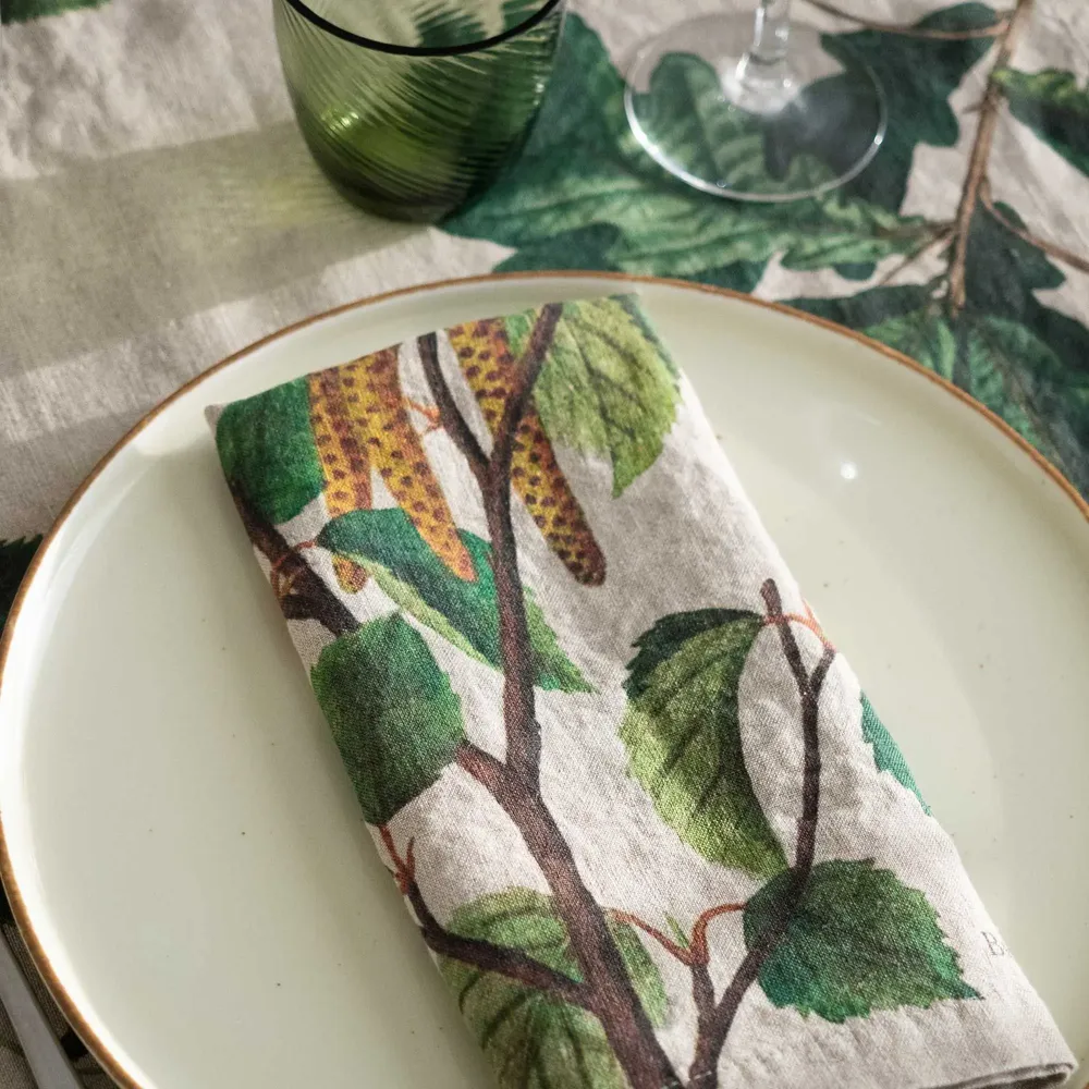 Linge de table textile - Serviettes en Lin  │ Les Arbres - LINOROOM 100% LINEN TEXTILES