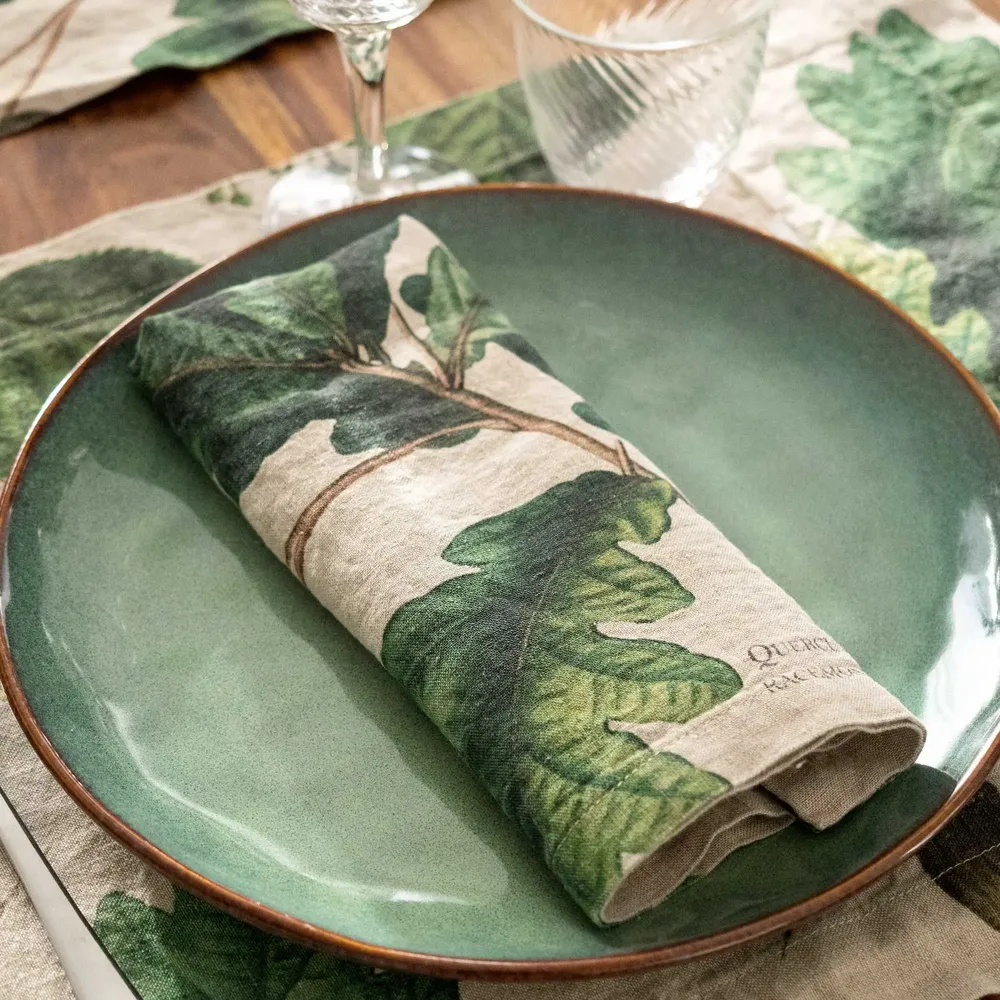 Linge de table textile - Serviettes en Lin  │ Les Arbres - LINOROOM 100% LINEN TEXTILES