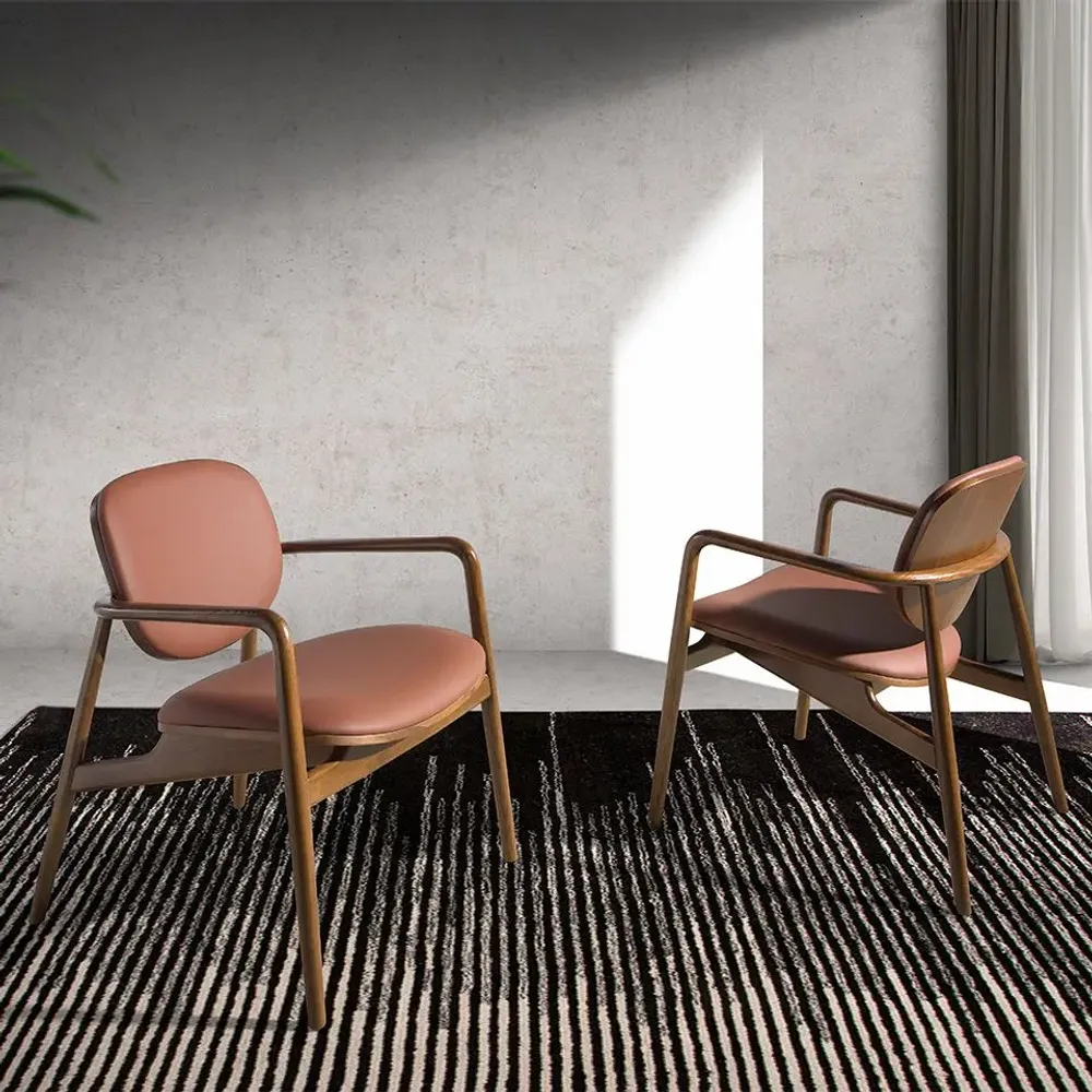 Fauteuils - Fauteuil en croûte de cuir marron - ANGEL CERDÁ