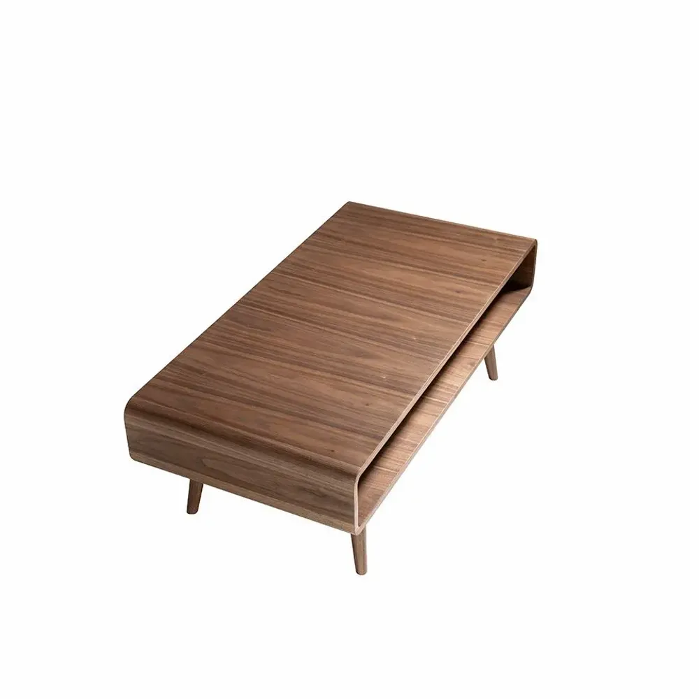 Coffee tables - Walnut coffee table magazine rack - ANGEL CERDÁ