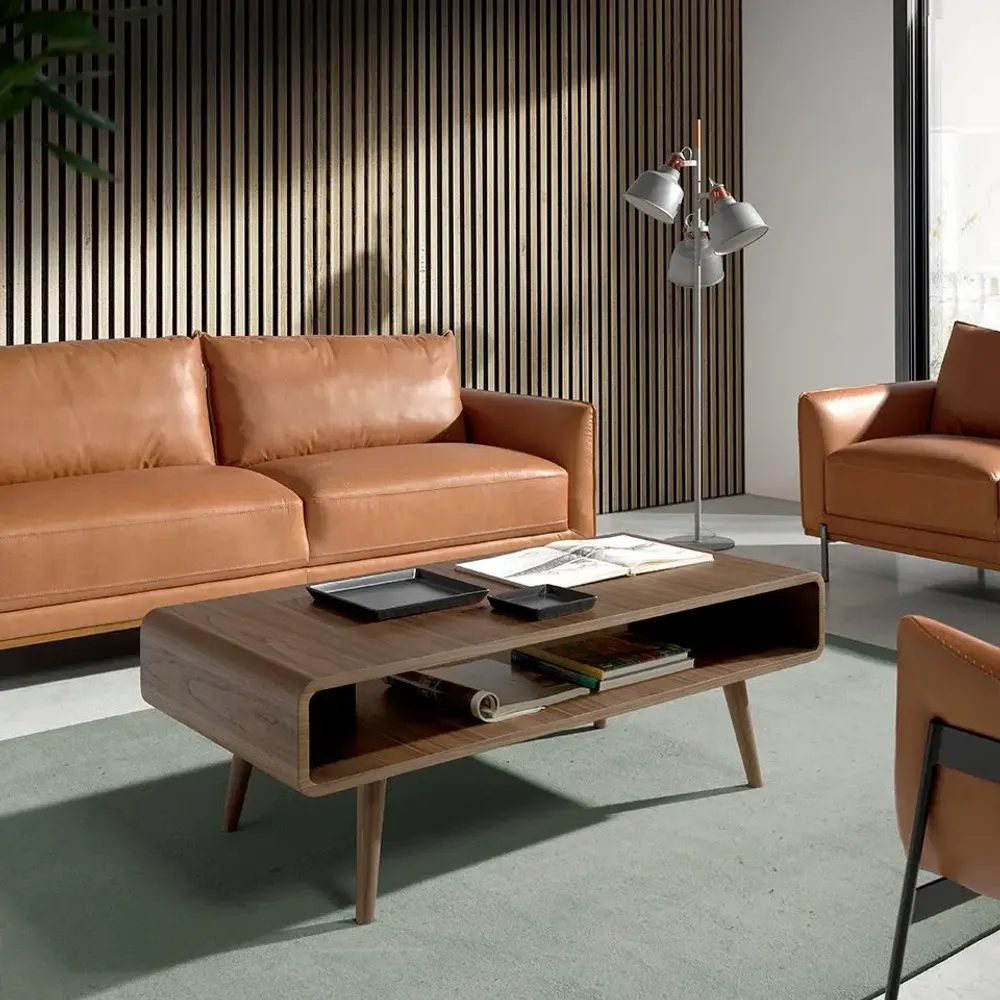 Coffee tables - Walnut coffee table magazine rack - ANGEL CERDÁ