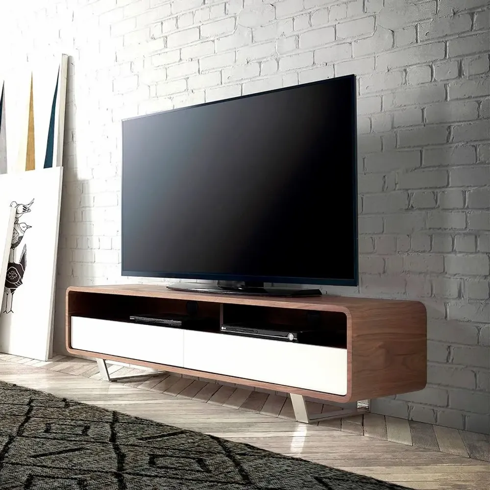 Buffets - Meuble TV en noyer et blanc - ANGEL CERDÁ