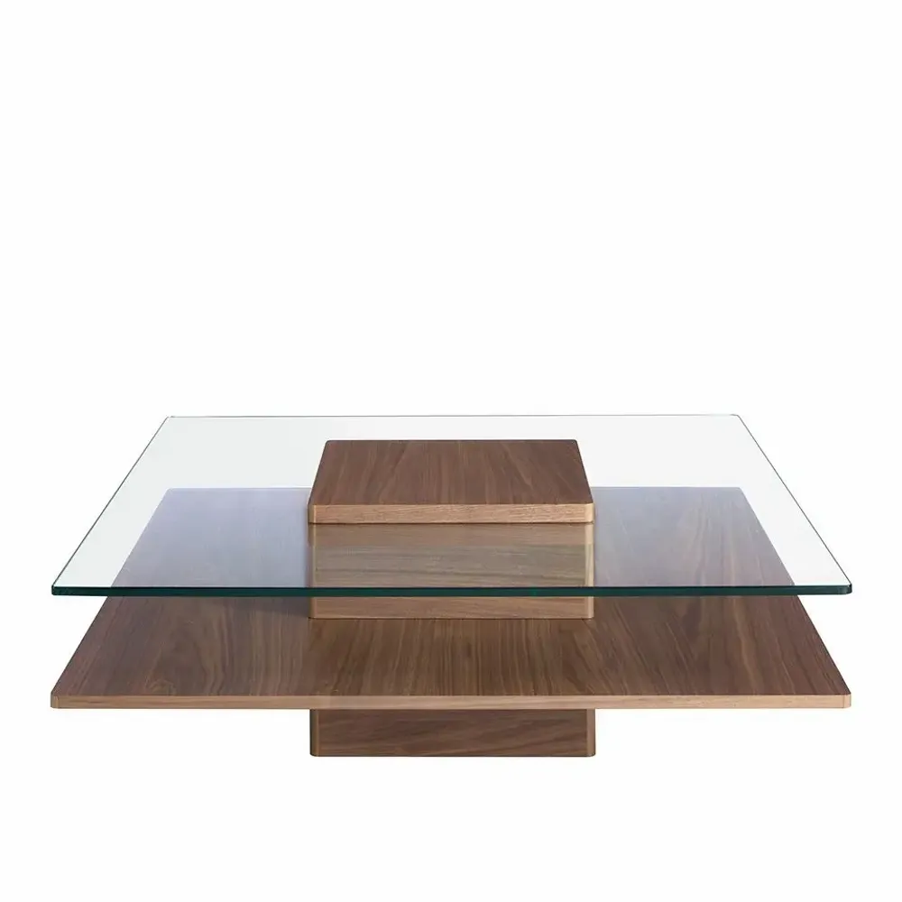 Tables basses - Table basse carrée en noyer - ANGEL CERDÁ