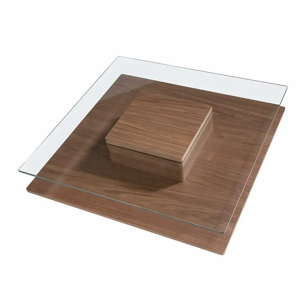 Tables basses - Table basse carrée en noyer - ANGEL CERDÁ